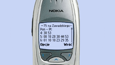 Microbus – mobile timetable